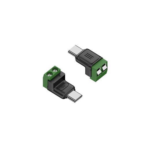 YFFSFDC USB Type-C アダプター オス 2ピン はんだ付け不要 端子 コンバーター USB C スクリューターミナル はプラグ 圧着しないタイプ C コネクタ 産業科学 DIY 修理 携帯 タブレット カメラ 小型…