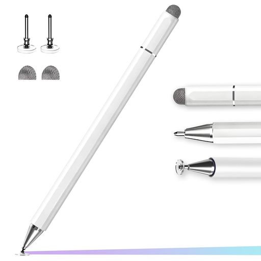 【3WAY 多機能一体型タッチペン】ディスクチップ、導電ファイバーチップ、ボールペンの 3 つの機能を 1 本に統合。サイン・細かい文字入力・イラスト制作・ゲーム操作はもちろん、紙への筆記も可能。オフィス、学習、趣味などあらゆるシーンで活用できる万能アイテムです。 【面倒な操作不要 磁気キャップ付き】Bluetooth 接続や充電作業が一切不要で、取り出した瞬間から使用開始できます。専用磁気キャップは紛失を防ぐだけでなく、スマホやタブレット本体に吸着可能。外出時の持ち運びが大幅に便利になります。 【幅広い端末に対応 高い互換性】iPad、iPhone、各種 Android スマホ・タブレット、Nintendo Switch、Kindle、Surface など、大半の静電容量式タッチスクリーン端末に対応。※推奨:保護フィルム厚さ 3mm 以下、OS を最新版に更新。※本製品は感圧・傾き検知機能を搭載しておりません。 【高精度操作 交換ペン先 4 個同梱】高感度設計のペン先により、繊細な操作も正確に反映されます。透明ディスクペン先は視界を遮らず、位置確認がしやすい仕様。
