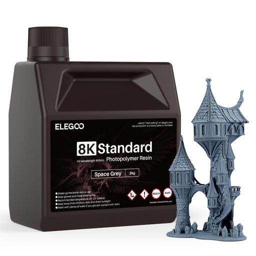 ELEGOO 8K標準フォトポリマー樹脂 405nm UV硬化レジン Saturnシリアル 8K LCD 3Dプ...