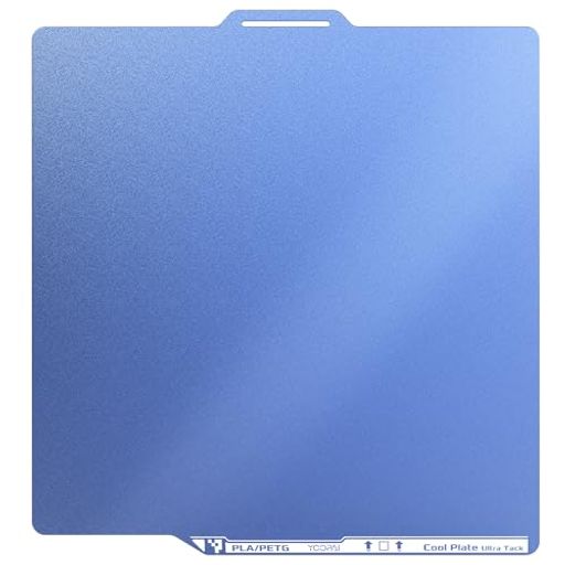 YOOPAI 低温ビルドプレート 257x257mm 両面常温プリント対応 UltraTackコーティング 冷却式3Dプリンタープラットフォーム Bambu Lab A1/X1C/P1P/P1S/X1E 対応 ブルー