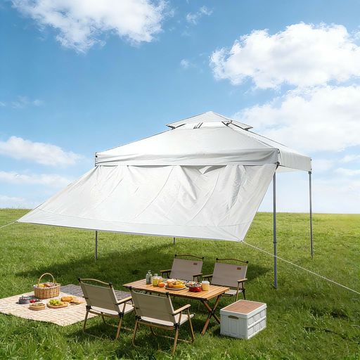 BTM ワンタッチタープテント テント タープテント 3x3m 風抜けベンチレーション 高...