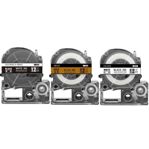 互換性: キングジム テプラ・テプラ PRO SR170、SR530などのラベルライター用互換テープカートリッジで、SS12K、SM12Z 、SM12X に対応 セット内容: 12mm幅のラベルテープ3個セット(白地黒文字、金地黒文字、银地黒文字)で、様々な用途に使い分けが可能 テープ幅: 12ミリメートルの標準サイズで、ファイルラベル、収納ボックス、オフィス用品などの整理整頓に最適