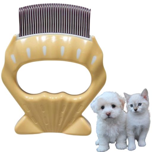 ユアクト 犬 猫用ブラシ ブラシ 長毛 短毛 くし ペット用 ペットブラシ 静電防止 毛並みを整える 猫犬兼用 長毛短毛兼用 (パープル)