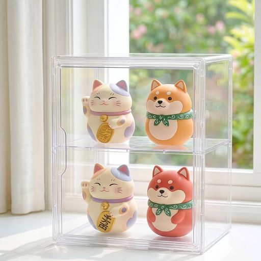 【商品仕様】商品サイズ(1個):27(幅)x27(奥行き)x36(高さ)cm. 重量:約1.2Kg カラー:透明. 素材:ポリプロピレン、マグネット前扉、省スペース、清潔感があり、物が取り出しやすい。 【出し入れ便利&amp;抜群の透明度】側面は扉付き、ボックスを積み重ねても手前から取り出せて便利です、伝統的な収納ボックスに比べてもっと便利で、機能性が向上します。透明で見やすい中身が透けて見えて、物を探すのも時間がかかりません。 【丈夫で安定】当社の収納ケースは高品質なPET材料を採用し、無臭無毒、環境にやさしい素材で子供にも安全です。硬いプラスチックは崩れにくく、より長くお使いいただけます。また、高い靭性、耐磨耗・引き裂きに強く、より強い荷重能力があります。当社の収納ボックスは長時間使用しても安心します。 【転倒防止&amp;防塵&amp;防湿】この収納ケースはホコリ防止、防塵・防カビ・防湿・防虫ができます。いろいろな場所で収納できます。天板の凹部と底部凸部を嵌め合わせ、穏やかで程よい固定感があり、転倒、ズレの心配はありません。