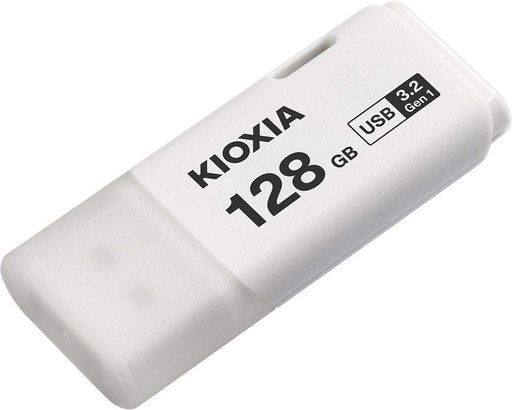 128GB USBメモリ USB3.2 Gen1 KIOXIA キオクシア TransMemory U301 キャップ式 ホワイト 海外リテール LU301W128GG4