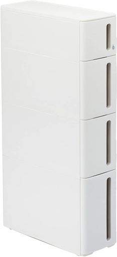 サンカ 隙間収納 完成品 ストランティ ドロアーA ホワイト 色(幅17x奥行45x高さ85cm) squ+ DA-1210WH 日本製