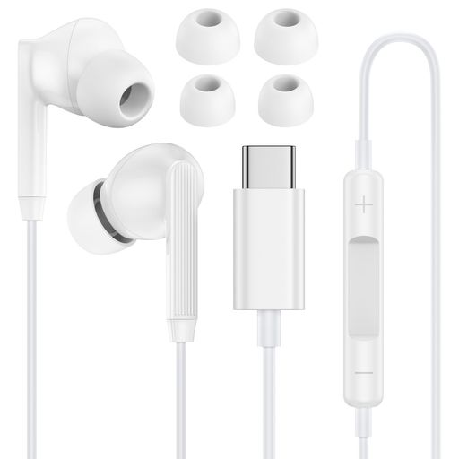 タイプc イヤホン Type-Cイヤホン 有線【業界初売り iphone15/16対応 】USB-Cイヤホン 有線 TYPE-Cジャック HIFI音質 音量調整 重低音 高密着遮音設計 マイク付き 通話可能 ハイレゾ クリア通話 音…