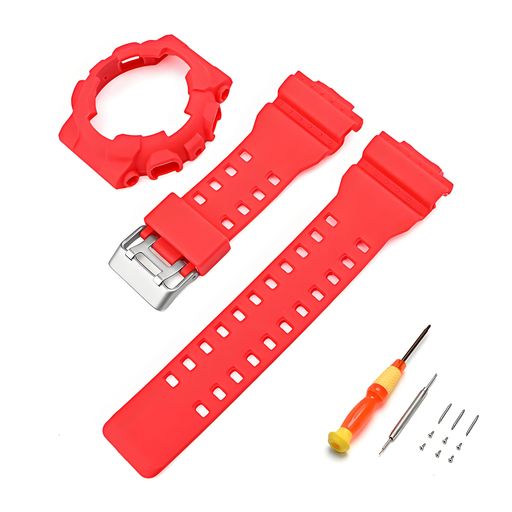 【対応機種】 本製品はコンパチブル G-SHOCK 専用の交換バンド&amp;ベゼルセットです。対応型番:GA-100, GA-110, GA-120, GA-140, GLS-100, GAX-100, GD-100, GD-110, GD-120。※上記以外のモデルには一切対応しておりませんので、ご購入前に必ず時計の裏蓋にある型番をご確認ください。他の機種には装着できません。 【高品質素材&amp;極上の肌触り】 厳選された高品質なソフト樹脂素材を採用。非常に柔らかく堅牢で、日常のハードな使用でも断裂しにくいタフな仕上がりです。繊細で肌に優しく、優れた通気性により汗ばむ季節でもベタつかず快適な着け心地をキープ。エッジ部分も滑らかで、高級感のある質感を演出します。 【耐衝撃ベゼル&amp;精密設計】 精巧に作られたベゼル部分は、大切な時計本体を衝撃や傷からしっかりと保護します。孔位(ボタンやパーツの位置)が精密にカットアウトされているため、ケースを装着したままでもボタン操作や機能を妨げることなく、本体にジャストフィットします。