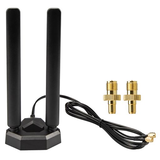 桜トライバンドWiFi 6E対応・高速&amp;広範囲。2.4GHz(2400~2485MHz)、5GHz/5.8GHz(5150~5850MHz)、6GHz(5900~7125MHz)に対応した。WiFi 6E/6ルーターの性能を最大限に引き出し、カバレッジ向上と高速通信を実現します。 桜マグネットベースでらくらく固定。マグネットで金属面にペタッと貼るだけ、監視カメラやPCケースなどに簡単に設置できます。届かないなと思ったら、すぐ別の場所へ移動。工具もテープも不要で、最適な位置が見つかるまで気軽に動かせます。 桜家にTS9 端子の機器もあるなら、このまま使えます。TS9 変換アダプタが付属しているので、RP-SMA から差し替えるだけで対応。WiFi 機器がメインだけど、手持ちの TS9 機器にも接続できるから汎用性が広がります。 桜RP-SMAまたはTS9対応の機器なら、ルーター、WiFi USBアダプタ、無線LANホットスポット、ブースター・リピーター、レンジエクステンダー、ネットワークカード、IP監視カメラ、FPVゴーグル・カメラ・ドローンコントローラーなど、さまざまな機器で活躍します。