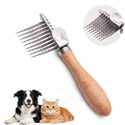 犬 毛玉取り 猫 コーム ペットコーム 毛玉ほぐしカッター ペット用品 ステンレス鋼 犬猫兼用 長毛短毛兼用 整理する 犬猫兼用 長毛短毛兼用 犬猫兼用・長短毛対応:犬 毛玉取り 小型犬、大型犬、雑種猫、ペルシャ猫など、あらゆる犬猫の品種に対応し、長毛種の毛玉防止や短毛種のムダ毛取りにも最適で。 高品質な素材:猫 コーム 高品質ステンレス鋼の9枚刃を採用し、耐久性に優れ、毛玉をスムーズにほぐしつつムダ毛を効率よく切断・除去し、ペットの毛並みをきれいに保ちます。 痛くない安心設計:刃先を丸み処理し、ペットの皮膚を傷つけることなく、毛玉やムダ毛を柔らかく取り除けます。 毛玉ほぐしカッター機能:一体化された毛玉ほぐしカッターで、固まった頑固な毛玉も簡単にほぐして取り除け、ペットの毛のもつれを防ぎ、毛質を改善することができます。 使いやすいペット用品: ペットコーム 握りやすい形状で操作性に優れ、毛玉やムダ毛がコームに絡みにくく、使用後のクリーニングも簡単で、日々のペットケアを効率化します。