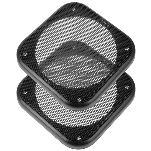 SOLUSTRE 2個 車用 スピーカーグリルカバー 四角形 メッシュ 防塵保護 耐久性 互換...