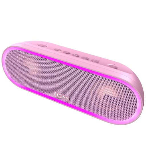 DOSS SoundBox Pro+ P300 Bluetooth スピーカー 40W 重低音 IPX6防水 ワイヤレス ポータブル 小型 スピーカー イルミネーション機能搭載 20時間連続再生 2台ペアリング Aux/TFカード対応 スマホ お風呂