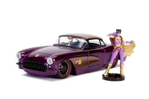 1:24 DC COMICS BOMBSHELLS 1957 CHEVY CORVETTE & BATGIRL ミニカー
