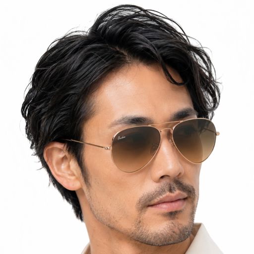  ティアドロップサングラス 大顔 ガラス アビエーター メンズ レディース UV400 UVカット sunglass for men women ゴールド