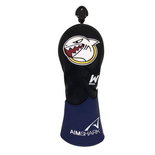 AIMSHARK Mark ゴルフヘッドカバー/ドライバーカバー/フェアウェイウッドカバー/ユーティリティカバー(マークF/Wカバーブラック)