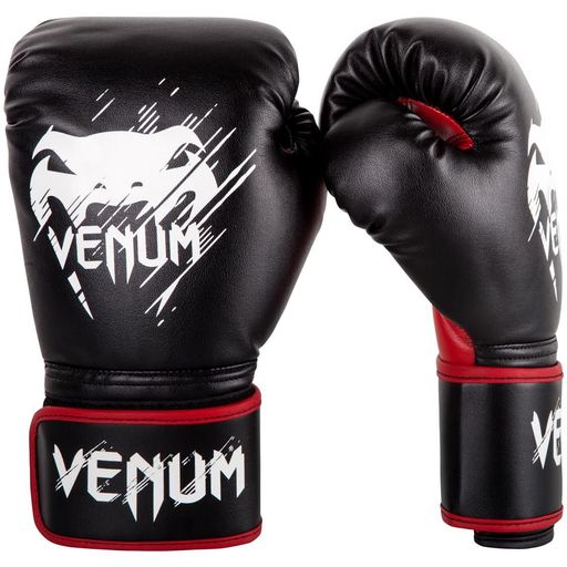 Venum Contender キッズ ボクシング グローブ - ブラック/レッド - 8オンス