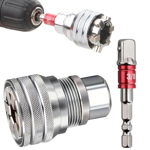 自動サイズ調整で工具交換不要10-19mm の六角ボルト・ナットに自動でフィットし、サイズごとのソケット交換が不要。工具箱のスペースを節約し、作業効率を大幅に向上させます。 高強度クロムバナジウム鋼で長持ち耐久性に優れたクロムバナジウム鋼を採用し、強力なトルクに耐える堅牢な構造。摩耗や衝撃に強く、長期間の使用にも安心です。 3/8 インチドライブで多用途接続付属のドリルアダプターにより、電動ドリル・インパクトドライバー・手動ラチェットレンチに簡単接続。自動車整備・バイク修理・DIY 工事など、様々なシーンで活躍します。 滑り止め設計でネジを確実にグリップ独自のピン構造がボルトをしっかりホールドし、角が丸まったネジや錆びたネジでも滑り(ナメり)を防ぎ、確実な作業を実現します。 コンパクト設計で持ち運び便利全長約 65mm、重量 237g のコンパクトサイズ。工具箱にスッキリ収まり、現場への持ち運びや緊急時の作業にも便利です。