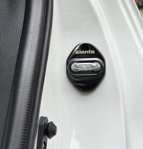 MEKOMEKO 適合 新型シエンタ 専用 ストライカー カバー ドアロック カバー メッキ アクセサリー 内装 パーツ 鏡面ステンレス 4P 取り付け簡単SIENTA MXPC10G MXPL10G MXPL15G 10系