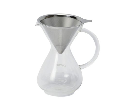 パイレックス(Pyrex) PYREX コーヒーサーバー 800ml ステンレスフィルター付き CP-8536 クリア