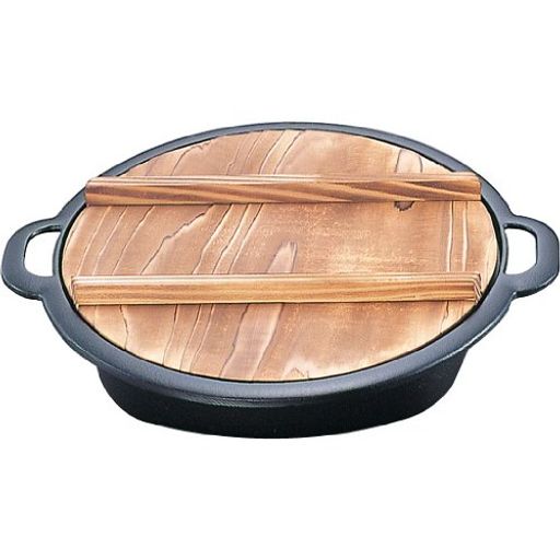 岩鋳 Iwachu すき焼兼用餃子鍋 黒焼付 内寸24x24cm IH対応 南部鉄器 20044 黒