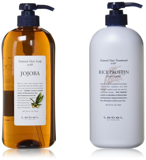【定番セット】 ルベル(LebeL) ナチュラルヘアソープ ウィズ JO (ホホバ 720ml)& ナチュラルヘアトリートメント ウィズ RP (ライスプロテイン 720g) モイスチャライジング