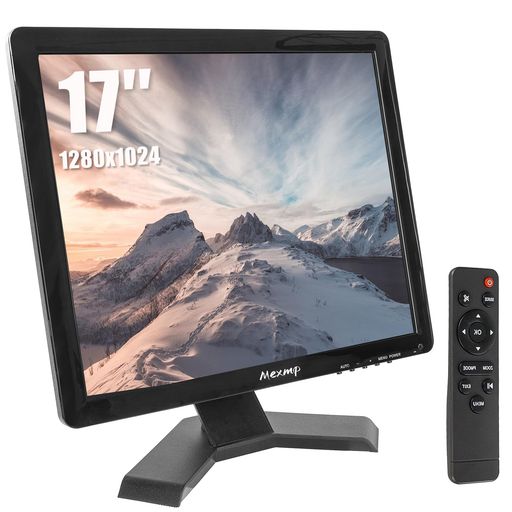 ゲーム 【17インチHDMI VGAモニター】この小型LCDモニターは1280x1024の解像度を持ち、優れたカラーディテールを提供します。17インチの超薄型ベゼルデザインと、4:3のアスペクト比が、視界をより広くします。 【マルチインターフェース】このモニターはHDMI、AV、BNC、VGAポートを備えており、ラズパイ、コンピューター、PC、CVBSカメラなどと接続することができます。さらに、USBポートを備えており、Uディスクを直接再生することができます。 【幅広い用途】防犯CCTVシステム、リアビューカメラ、PCモニター、またはSTB用のモニターとして使用できます。ゲームのプレイやコンピューターの使用にも適しています。 【画像反転】このモニターは、防犯CCTVシステムで広く使用されている画像ミラー機能に対応しています。家庭用の防犯モニターや下水道検査モニターとして使用できます。 【2通りの設置方法】このモニターは専用のスタンドでデスクの上に取り付けることができます。また、パッケージには付属品としてVESAブラケットとネジが入っているため、壁にも簡単に取り付けられます。