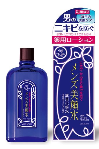 アンチアクネ, 角質除去, オイルコントロール 130余年の超ロングセラー! ニキビといえば明色美顔水シリーズ。そんな美顔水からメンズ用が登場しました。洗顔・ひげそり後の素肌を整え、カミソリ負けを防ぐマイルド処方です。 明治18年から今日まで愛され続ける超ロングセラー「美顔水」は、お顔だけでなく、背中や体のニキビ対策にもおすすめです。ひげそり後のデリケートなお肌にも。素肌を整え、かみそり負けを防ぎます。 W配合の薬用有効成分の効果でニキビをケア。繰り返すニキビにもおすすめです。すっきりとした使用感で毛穴の開きをキュッと引き締め。 テカリやベタつきを除去し、さらっとしたお肌を実感できます。 サリチル酸(BHA)が、ニキビの原因となる古い角質や 余分な皮脂をしっかり除去。さらに、昔からニキビへの効果が高いと言われているピオニンを配合し、アクネ菌の繁殖しにくい肌へと導きます。ピオニンは男性に多い赤ニキビにも効果を発揮します。 過剰な皮脂をすっきり除去し、テカリしらずのさらさら肌をキープします。快晴の空を想起させるライトでユニセックスな柑橘の香りで、もちろん女性にもおすすめです。