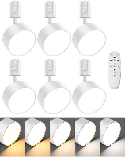 キッチン, リビングルーム, ベッドルーム, ダイニングルーム, ショップ, 展示会 【単3形電池別途必要】リモコン操作に必要な単3形電池は付属しておりません リモコン付きトラックライトをご利用の際は、単3形電池を別途ご準備ください。電池を装填することで、スムーズな調光・調色操作が可能となります 【リモコン調光調色 フルカスタマイズ】2700K~6000K &amp; 10~100% 無段階調整:専用リモコンで、暖かい2700K(暖色)からクリアな6000K(昼白色)までの光色と、の明るさを自由自在に調整。リビングのリラックス空間から作業台の集中照明まで、シーンにぴったりの雰囲気をワンタッチで作り出せる調光・調色対応レールライトです。(※調光機能は壁スイッチ非対応) 【メモリー機能搭載】好みの光環境を即時再現:最後に設定した光色と明るさを自動で記憶。次回電源ON時も、面倒な再設定なしで、理想のスポットライト環境がすぐに再現されます。