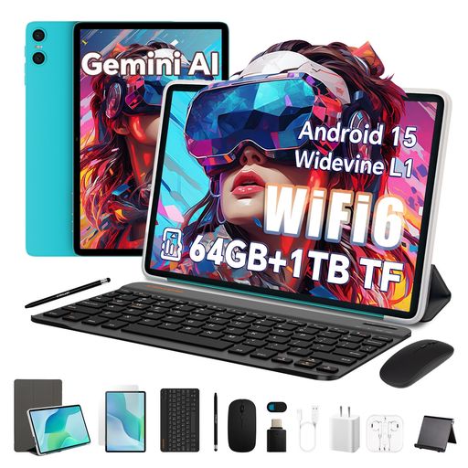 エンターテインメント 【同梱付属品が豊富、追加購入不要】 この android タブレット 10インチ TECLAST P33 は、購入後すぐに使用できるように、豊富な付属品を同梱しています。付属品リストは以下の通りです:タブレット本体、Bluetoothキーボード、ワイヤレスマウス、保護ケース、タブレットスタンド、ヘッドフォン、日本規格の充電器、Type-C充電ケーブル、タッチペン、OTGアダプター、画面に貼り付け済みの保護フィルム、日本語説明書。Bluetoothキーボードとマウスを接続すればノートPCのように使用でき、保護ケースと保護フィルムでタブレット Wi-Fiモデルを傷から守り、タブレットスタンドで動画視聴や作業がしやすくなります。日本語説明書が付属しているため、高齢者でも簡単に操作方法を理解でき、追加で何も購入する必要がなく、コストパフォーマンスを最大化した軽量タブレットです。