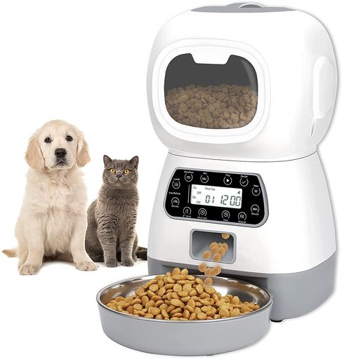 ベストアンサー 自動給餌器 犬 猫 自動 餌やり機 3.5L 1日4回 タイマー 2way給電 オート 給餌器 ロボット型 音声録音 留守番 旅行 一人暮らし 共働き ステンレス皿 ドッグフード キャットフー…