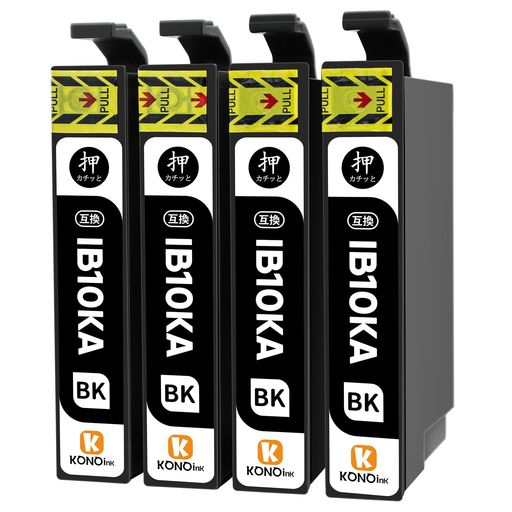 Rakuten - 【KONOink】Epson用IB10IB10KA(カードケース)互換インクエプソン対応EW-M530F互換インクカートリッジ黒4本セット説明書付き