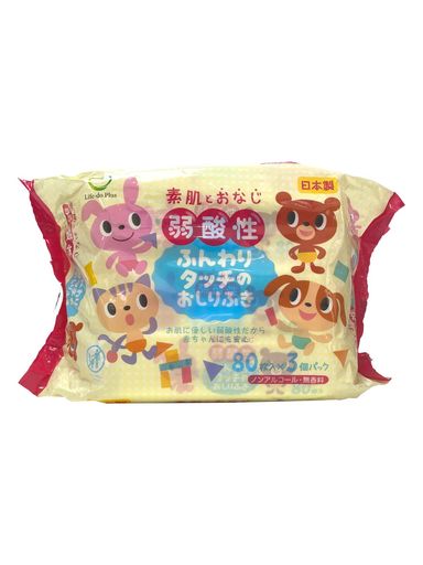 ライフ堂(Lifedo) Life-do.Plus おしりふき ふんわりタッチ 18x12.5cm 80枚入x3個...