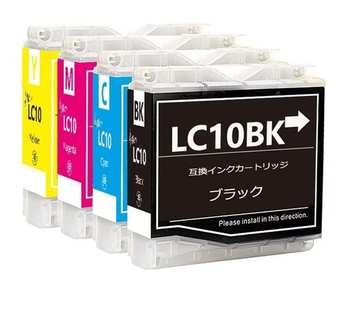 brother インクカートリッジ ブラザー LC10 互換プリンターインクLC10-4PK 4色セット LC10Cシアン LC10Mマゼンタ LC10Yイエロー LC10BKブラック対応機種: MFC-880 MFC-870 MFC-860