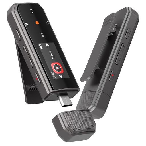 RUIZU 64GB MP3プレーヤー Bluetooth5.3 対応 USB Type-C クリップ式 ポータブル音楽プレーヤー 小型・軽量