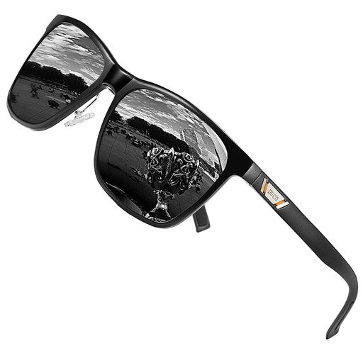 [DUCO] サングラス メンズ 運転用 偏光 サングラス 釣り用 UV400 へんこう さんぐらす ブラック ウェリントン sunglasses for men AL-MG合金 3029H