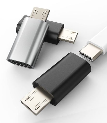 Micro USB Android充電変換アダプタType-C メスにマイクロUSBオスコネクタ(3個セッ...