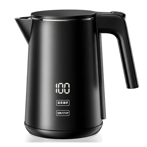 SSYFEI 電気ケトル 1.0L【1000W急速沸騰・デジタル表示】7段階温度調節 4時間保温 ...
