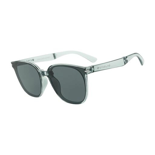 SUNFOLD EDGE 偏光折りたたみサングラス UV400 LumiX高精細耐海水レンズ アウトドアカジュアル 男女兼用 旅行用 (灰玉・グレー片)