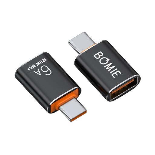 BOMIE USB Type-C 変換アダプタ 2個セット 6A 120W 急速充電 10Gbps 高速データ転...
