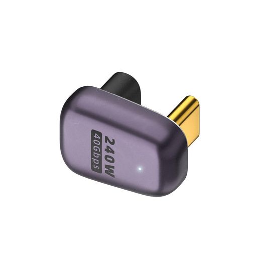 Akkerds USB Type C 方向 変換 アダプター 40Gbps 180度角度付き データ同期 タイプc type-c 変換アダプタ オス メス USB C 8K@60Hz Thundebolt 3/4 対応 MacBook 240W