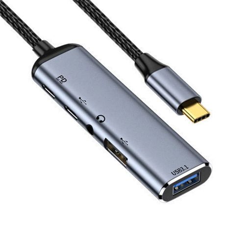 Cablec USB-C Type-C変換オーディオ3.5 MMデュアルUSB 3.0 HUB変換器マルチポート...
