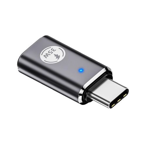 ライトニング タイプC 変換アダプター PD対応 35W急速充電アダプタ 高速データ転送 アルミ合金外装 ラ i-Phone 15/15Pro/15Pro Max/i-Pad/Xperia/Galaxy/Pixel/Androidなど機器対応 (シルバー)