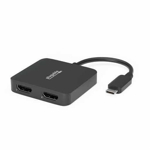 PlugableUSB-CデュアルHDMI変換アダプタMST対応2台の4K60Hzモニタを接続WindowsChromebook用ドライバ導入不要