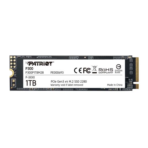 Patriot Memory P300 1TB M.2 SSD 2280 NVMe PCIe Gen 3x4 内蔵型SSD P300P1TBM28
