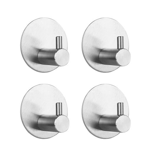 【サイズ】:直径45mm、フック長26mm。 【適用シーン】:当社の自粘着式フックは吊り下げ式のシャワーやバスルームアクセサリー、傘、スカーフ、タオル、バスローブ、鍵、コートなどが掛けられます。 【穴あけ不要】:簡単に設置可能。ツールなし、ネジなし、フィルムをはがして、滑らかな表面に貼ればよい。最大耐荷重约10kgの粘着フックです、3M粘着シートの強力な粘着力でしっかり固定するので、安定感があり耐久性にも優れています、穴あけも不要で、壁などを傷つけません。 【錆びない、水に強い】:高品質の304ステンレス鋼を使用しているため、この粘着フックは防水性と錆びにくさを備え、長い耐用年数があります、また、フックの角は滑らかで、衣類や手を傷つけることがありません。 【非適用範囲】:凹凸面、ザラザラした面、表面が剥がれやすい面、曲面、木壁、漆喰、モルタル、塗装壁、クロス(壁紙)貼りの面(剥がすとクロスまで剥がす)、石灰モルタルの壁(取り付け面を傷つけることがある)、電子レンジの周囲など41°C以上のところ、ワックスを塗ったところ、カビ止め加工したところ、直射日光が当たるガラス面など。