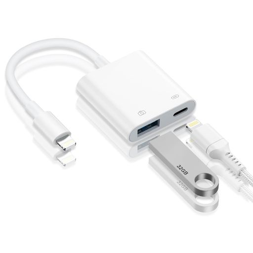 当社のLightning-USB3カメラアダプタは、写真・動画の高速転送だけでなく、充電機能も同時に提供。デバイス使用中でも切れずに電力を供給する「継続給電」を実現します。 【2in1 Lightning USB 変換アダプタ】このiphone usb 変換アダプタは、Lightningポートを搭載したiPhone、iPad向けに設計された非常に便利なデバイスです。MFi認証チップが搭載されており、アップルデバイスとの互換性が抜群です。このカメラアダプタはLightningインターフェースを搭載しており、データ転送中にデバイスを20W(power Delivery3.0対応) 急速充電することができ、バッテリー残量不足による不便を避けることができます。(ご注意:本製品のデータ転送および充電機能は、Lightning端子対応のデバイスにのみ適用されます。ご注文の前に、お手元のデバイスが対応しているかをご確認ください。) 【高速・双方向転送】USB3.0により、最大5Gbpsの高速データ転送を実現します。写真や動画、ファイルなどの大容量データも数秒で転送可能です。