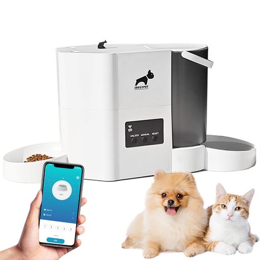 自動給餌器「SAEGYPET」2in1自動給餌器3L大容量給水器2L猫中小型犬用1日10食アプリ遠隔操作定時定量タイマー式餌2WAY給電無制限置き場所2.4GWi-Fi式スマホ遠隔操作・操作簡単お手入れ簡単ホワ…