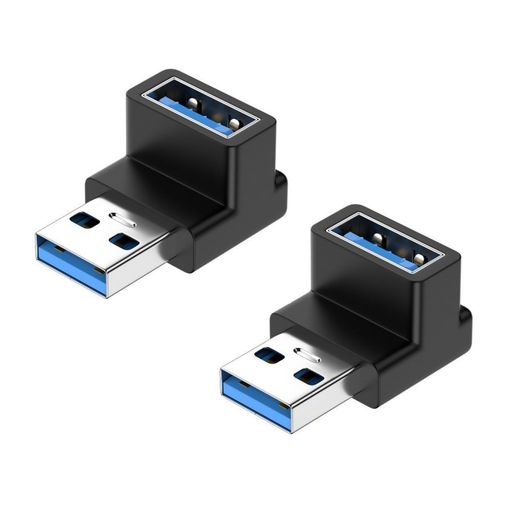 【Zixui】USB3.0アダプタ変換アダプタTypeAタイプAオスメス2個入り90度直角変換10Gbpsデータ転送充電サポートPCラップトップハードドライブキーボード互換性多用途使いやすい