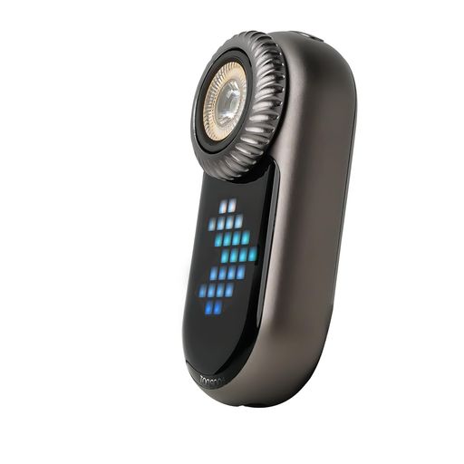 LOOP GEAR LOOPDOT LED懐中電灯 RGBピクセル画面 11種類ゲーム内蔵 Type-C充電式 400ルーメン 照射距離100m 軽量小型 3光源モード 防水 登山 キャンプ 犬散歩 自転車 EDC (灰)