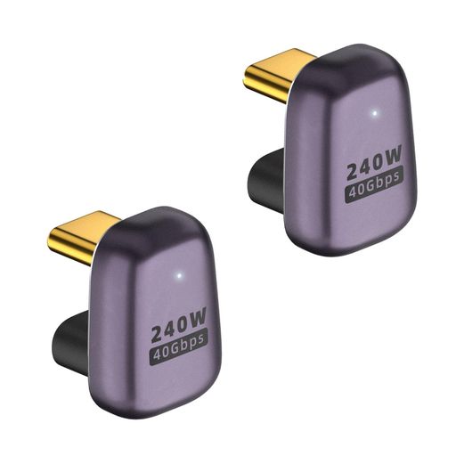 【USB Type C 変換 アダプタU字】USB-C オスからメスに変換するU字アダプターは、180度折り曲げ設計でケーブルの抜き差しが便利になります。USB C ケーブルに適切な延長方向を持たせることができ、ケーブルや機器の入力ポートの磨耗を避けることができます。 【実用的で便利】軽量デザインなので出張、旅行、仕事にもピッタリ。コ便利な2個セットので、コンパクトな設計。車内、オフィス、家、更にお財布、カバンにも置いて分けて使えます。 【最大240Wの高速充電】usb c 180度アダプターは最大48V/5A、240WのUSB電源を達成し、デバイスに最速の充電速度を提供します。 【高い互換性】USB-C対応のスマートフォン、PC、M/ac/Book、タブレット、モバイルモニターなど多様なデバイスに対応しています。 【8Kビデオと40Gbps転送】U字型USB CオスメスアダプタダプターはUSB 4とThunderboltの基準を満たし、4K@60Hz、さらには8Kビデオ出力をサポートします。 ファイル、ドキュメント、オーディオ、ビデオなどを数秒で高速に転送します。